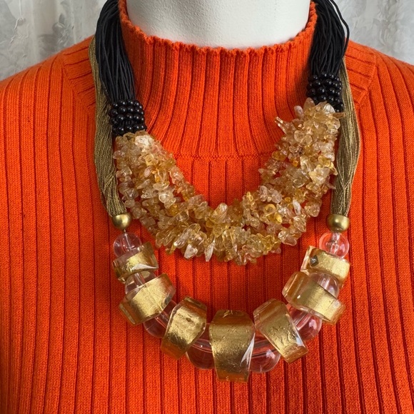 Chunky Boho Beaded Necklaces Chico’s and Kenneth Cole Set of 5 - Picture 8 of 10